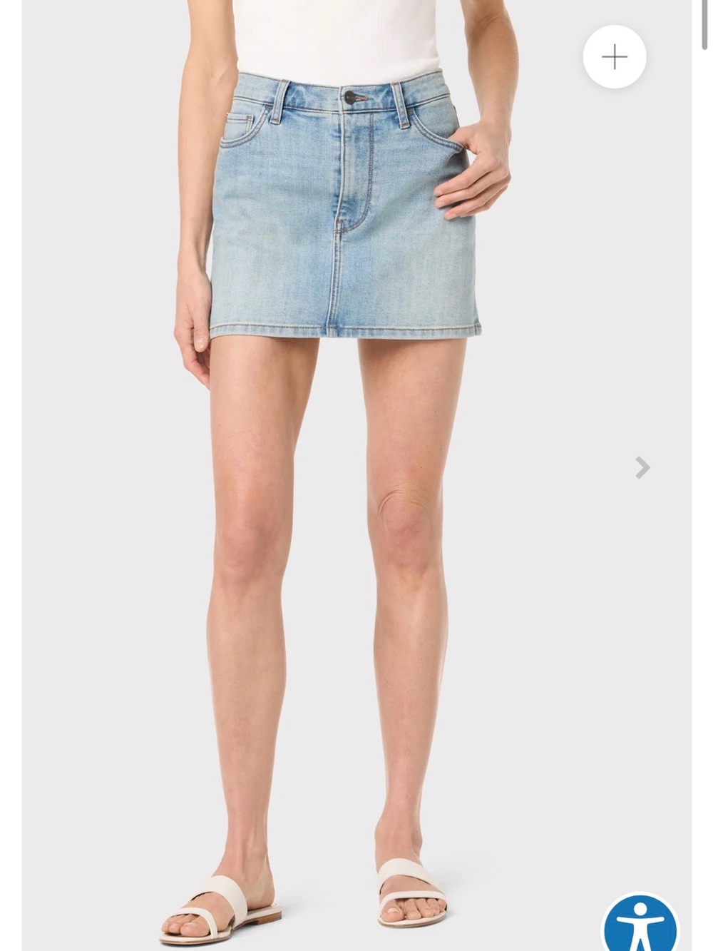 Hudson Jeans distressed denim mini skirt